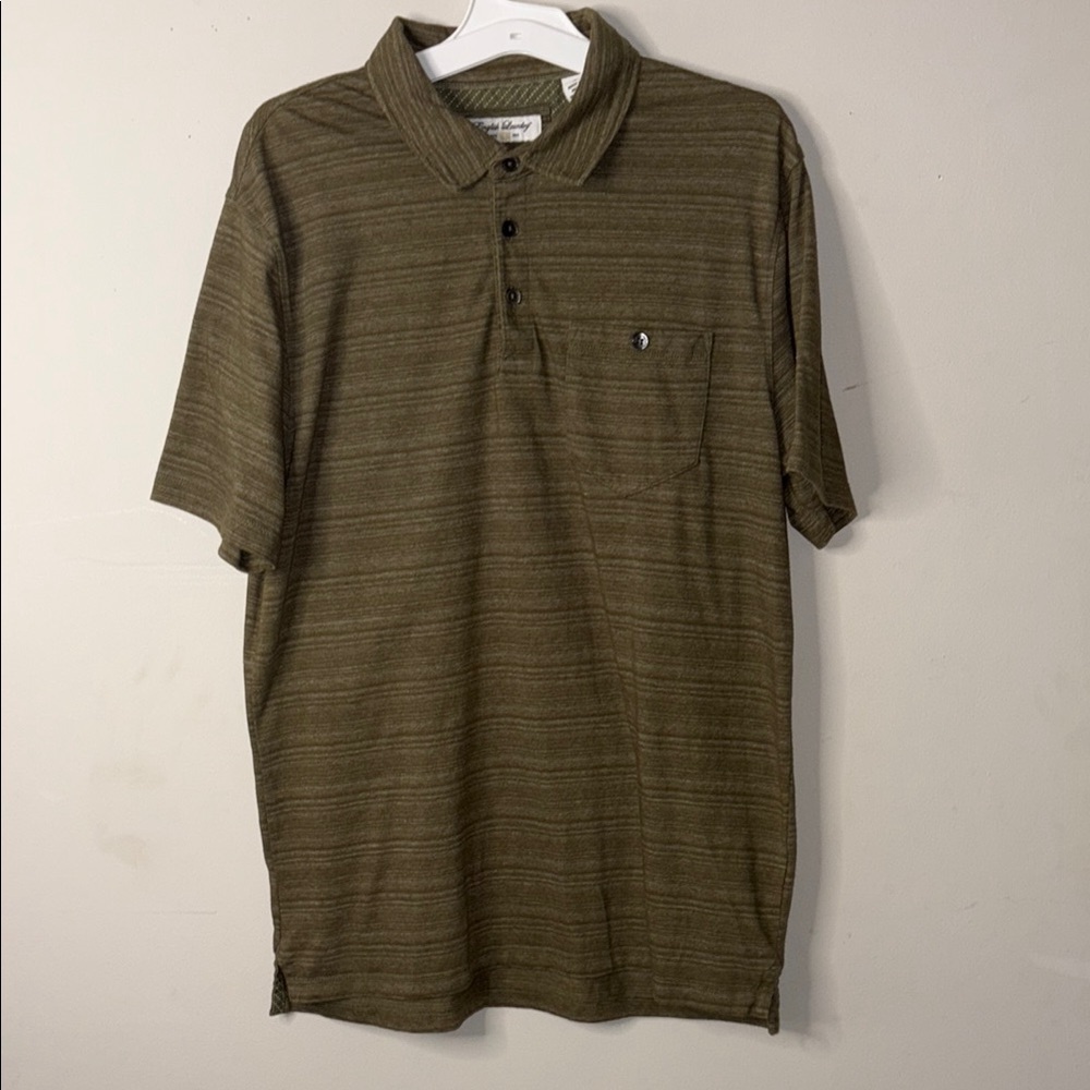 English Laundry Green Polo Shirt Classic Knit Design
